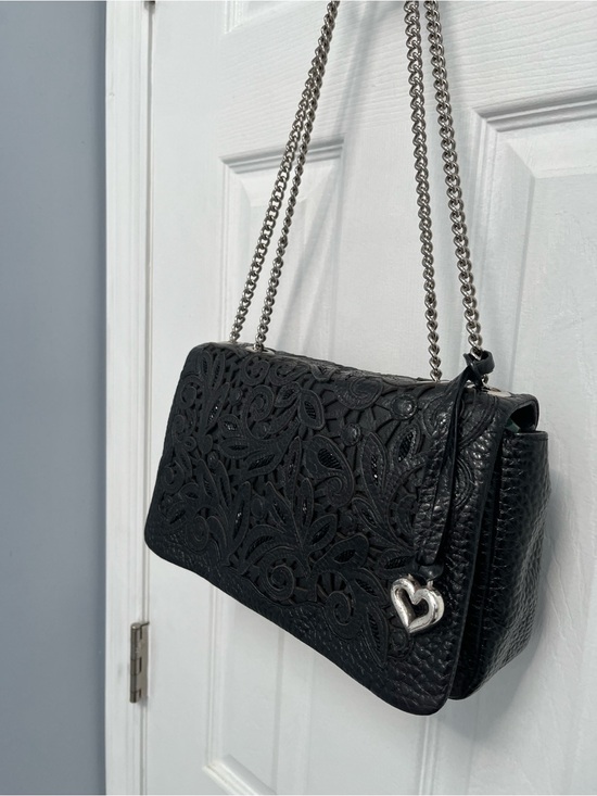 Brighton Handbags - BRIGHTON MASTERPIECE COLL CATCH THE MOON LUNA CROSSBODY SHOULDER BAG BLACK